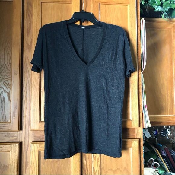 MONROW Classic V-Neck Heather Short Sleeve Tee - S - Picture 2 of 11